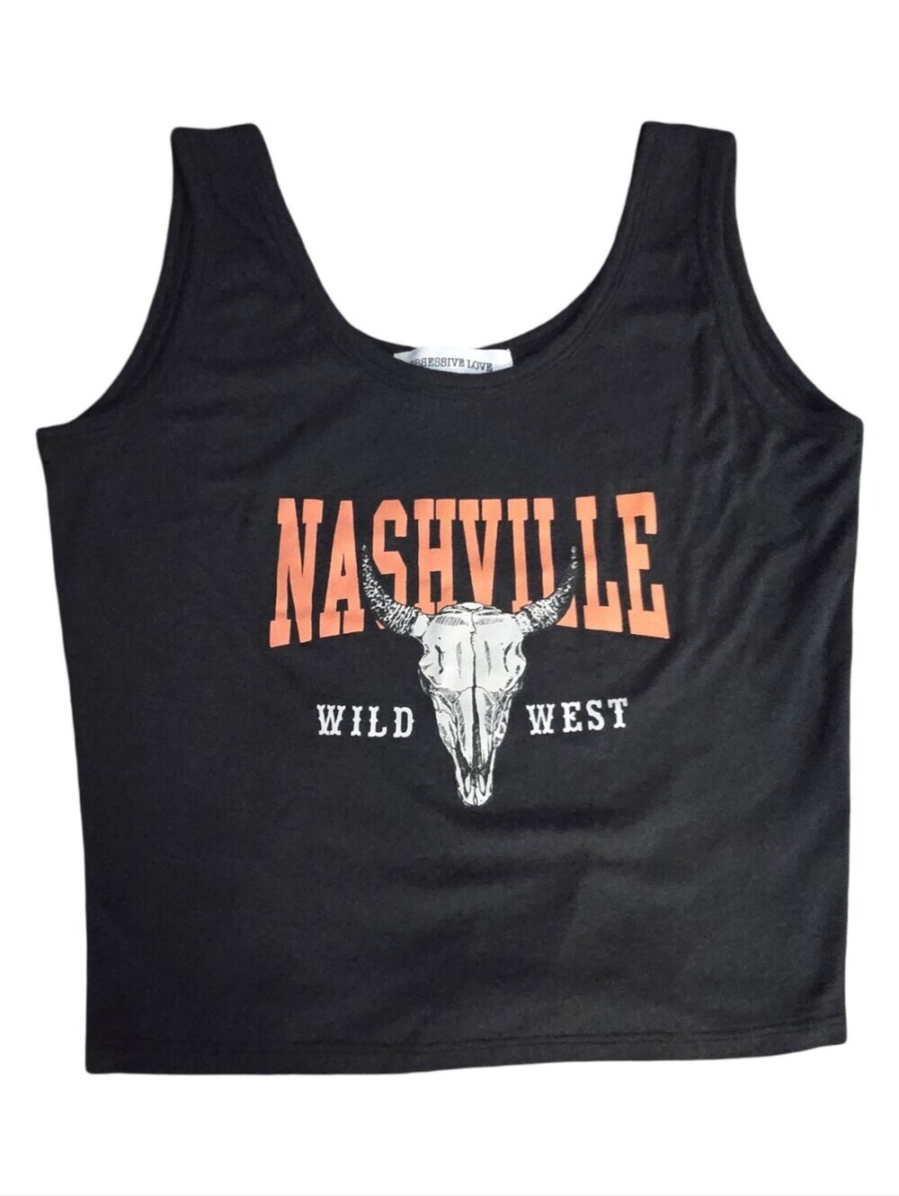 Obbsesive Love Nashville' Graphic Cropped Tank Top Coastal Cowboy Festival